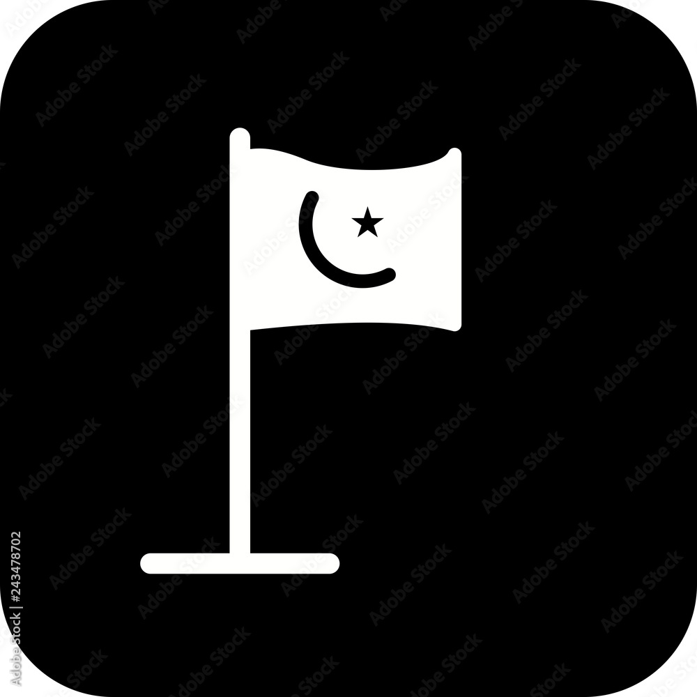 Vector Islamic Flag Icon Stock Vector Adobe Stock