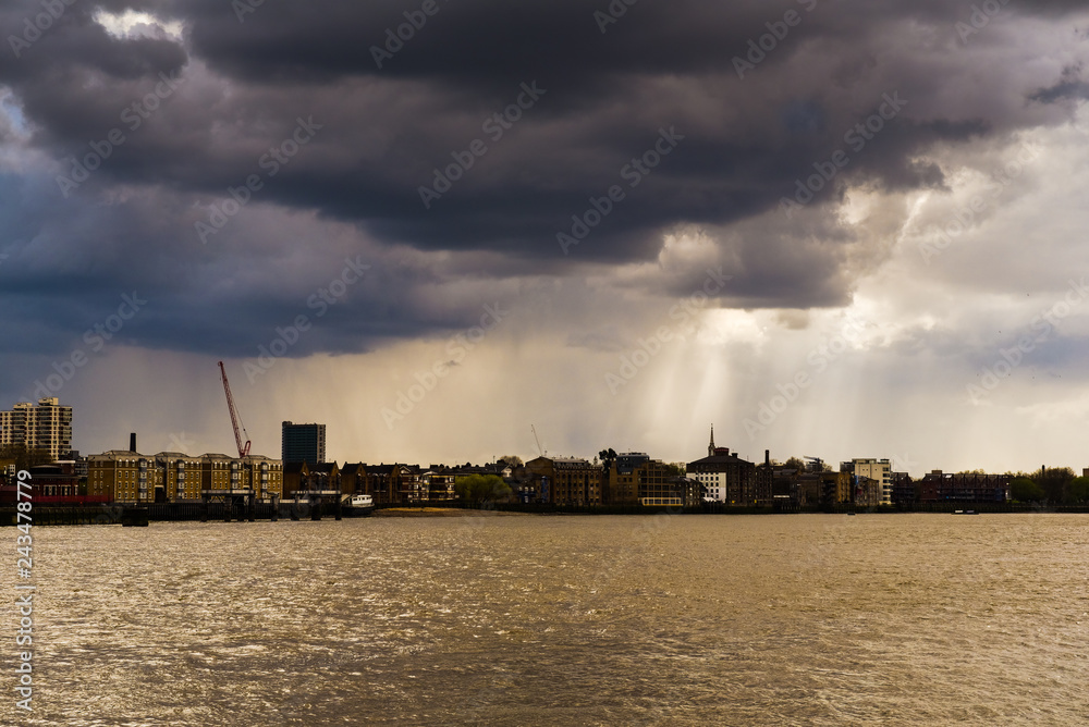 Dark clouds over London's financial district