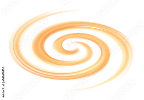 Vector light orange background of swirling texture