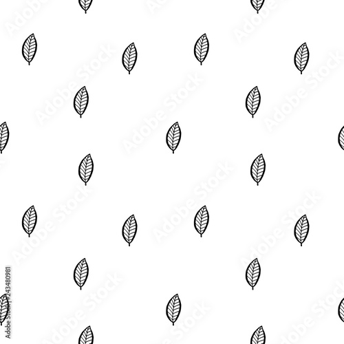 Seamless pattern with leaves. Print background