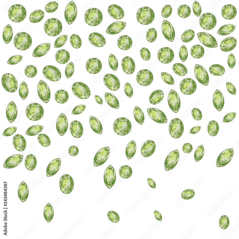 Green gemstones set Green gemstones set