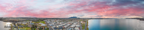 Rotorua skyline aerial view in winter, New Zealand
