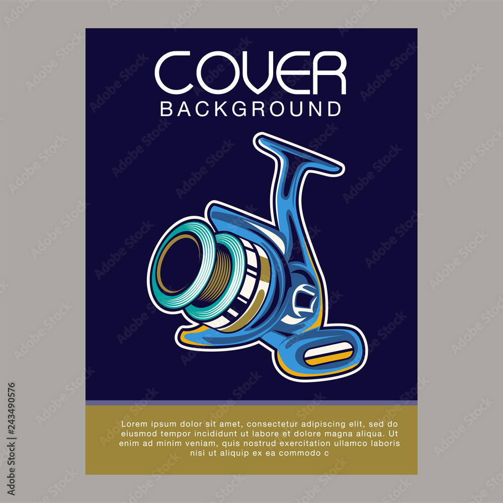 Fototapeta premium Vintage Bass fishing label - Vector