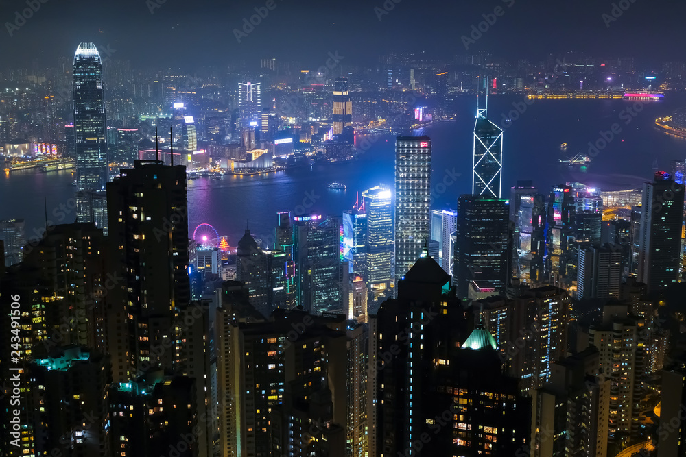 香港 ビクトリアピーク 展望台からの夜景