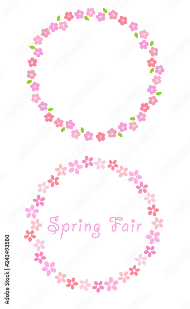 Cherry Blossom Circle Frame set