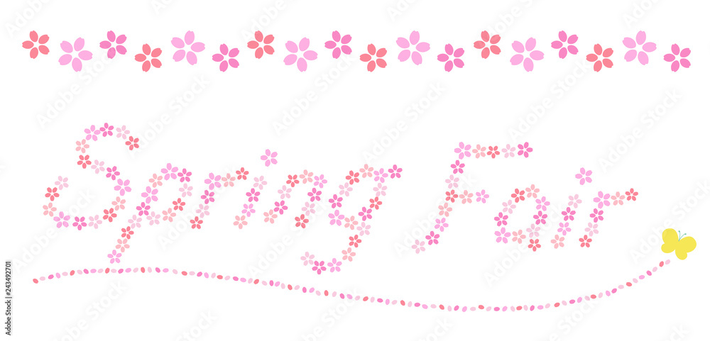 Cherry blossom typography Cherry blossom typography
