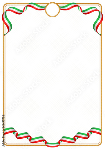 Frame and border of Iran colors flag