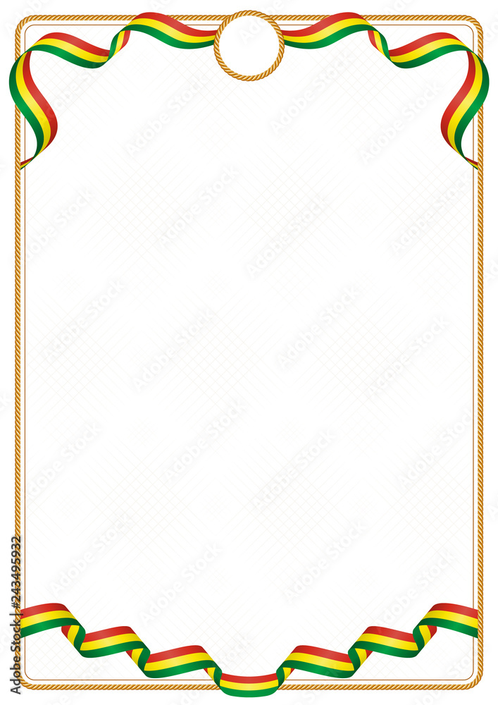 Obraz premium Frame and border of Bolivia colors flag