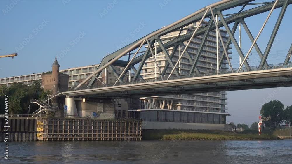Nijmegen railway bridge at Nijmegen, Netherlands