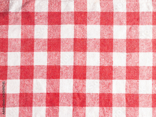 Red checkered cloth napkin - Background