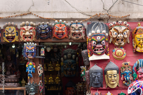 Nepali handmade wooden masks