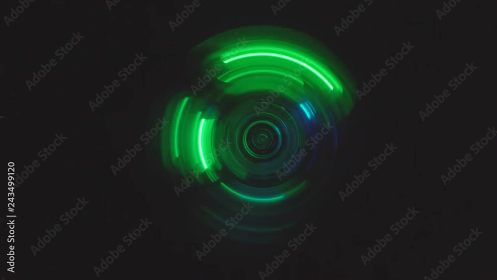 Lights from Fidget spinner toy back ground