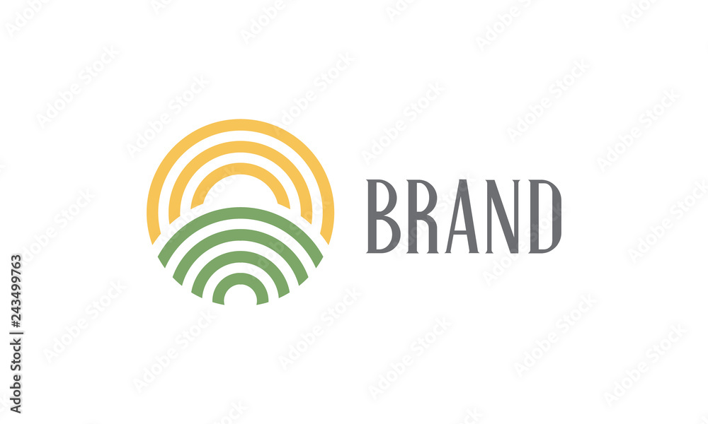 Minimalist vector logo for organic business. Minimalist vector logo for organic business.