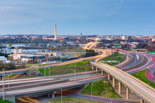Washington, D.C. skyline with highways