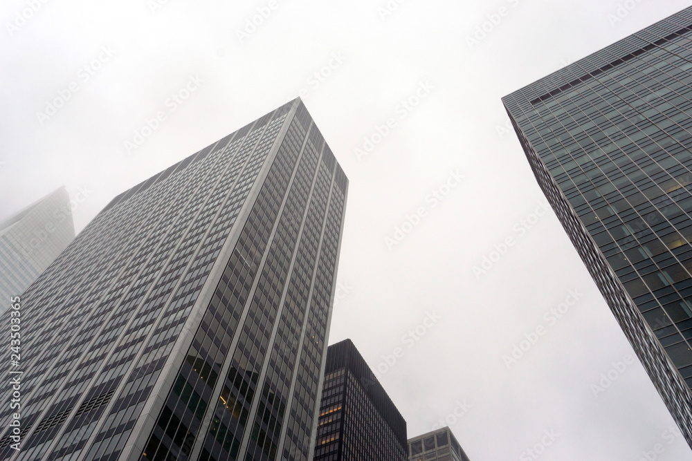 Skyscrapers, modern buildings in New York city