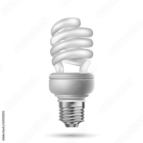 eco lamp on white background, energy saving lamp