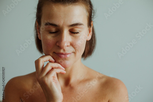 Portrait of a beautiful 40 year old woman