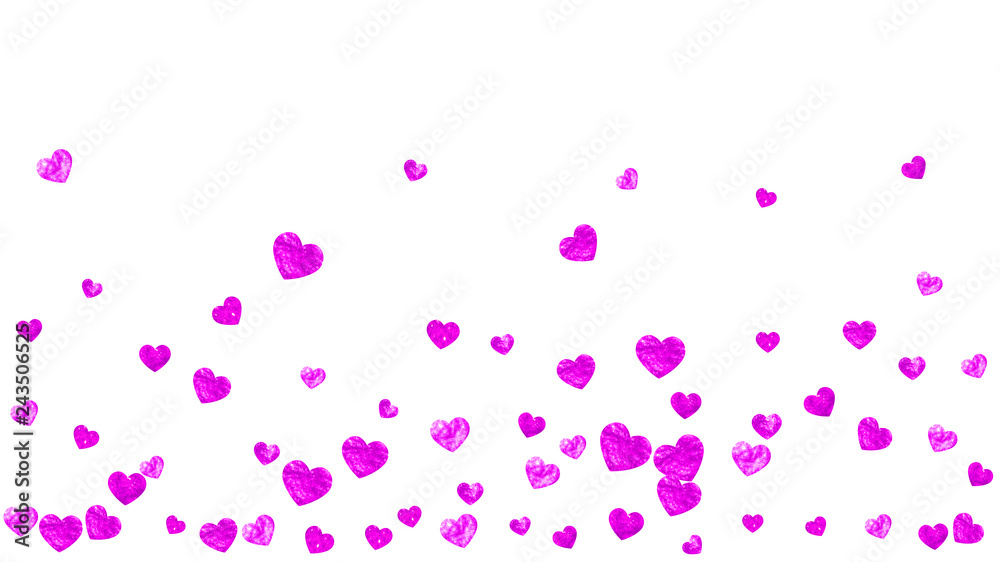 Heart frame for Valentines day with pink glitter. February 14th day. Vector confetti for heart frame template. Grunge hand drawn texture. Love theme for party invite, retail offer and ad. Heart frame for Valentines day with pink glitter. February 14th day. Vector confetti for heart frame template. Grunge hand drawn texture. Love theme for party invite, retail offer and ad.