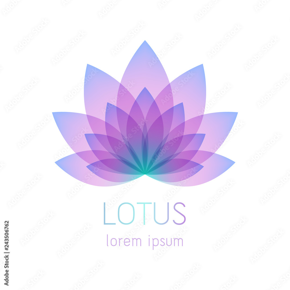 Fototapeta premium Piękny symbol kwiat lotosu.