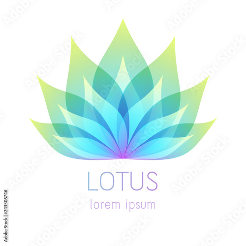 Beautiful lotus flower symbol.