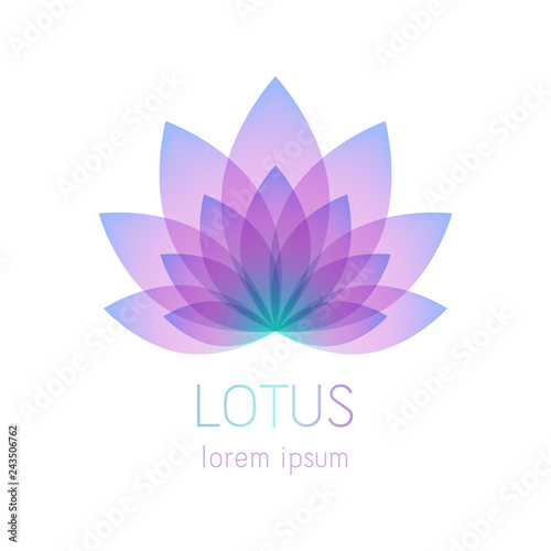 Fototapeta Naklejka Na Ścianę i Meble -  Beautiful lotus flower symbol.