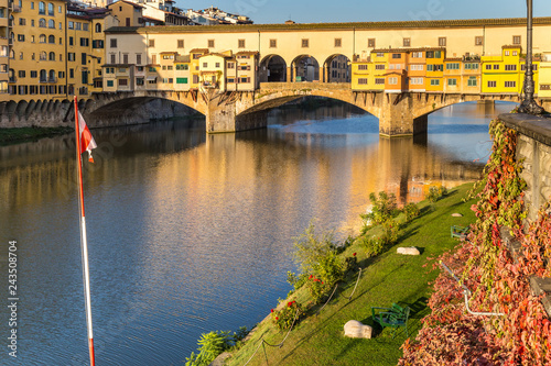 Ponte Vecchio over Arno river in Florence, Italy