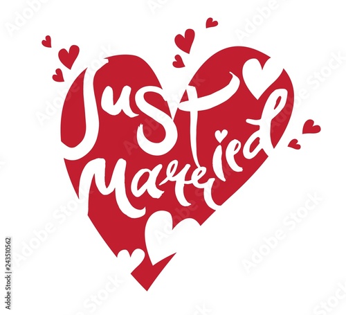 Just Married lettering