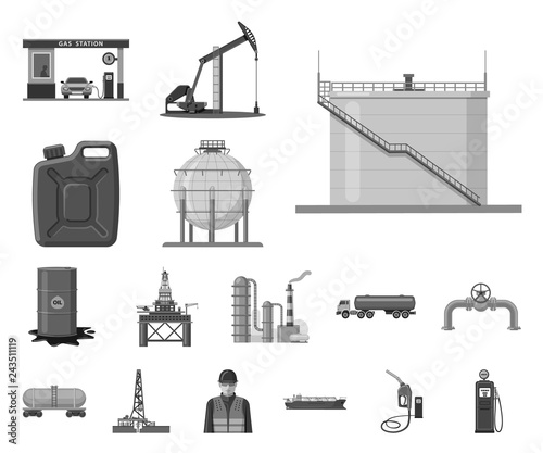 Vector design of oil and gas logo. Set of oil and petrol vector icon for stock.