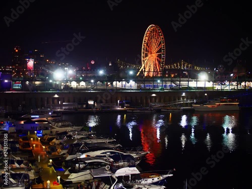 Montreal Old Port Big Wheel Night