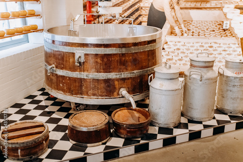 The wooden ancient press on a craft market © EwaStudio