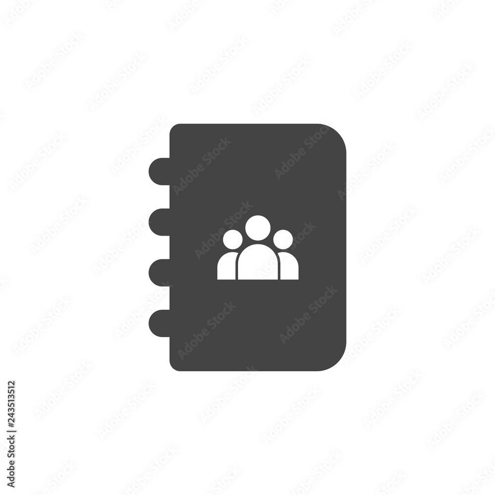 Fototapeta premium Contact book icon graphic design template vector