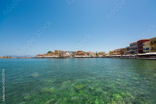 Crete Chania. Beautiful venetian port of Chania.