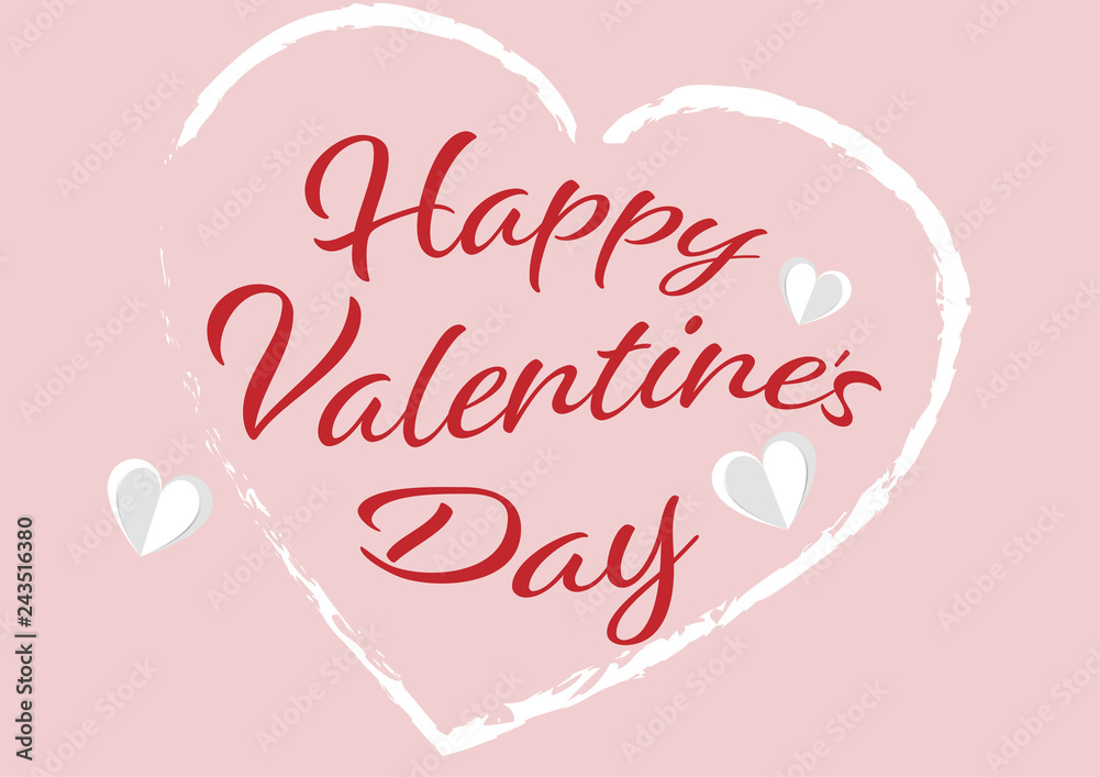 Happy valentines day greetings card design background - Vector illustration.