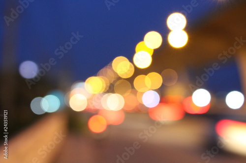 Bokeh from car lights © คเณศ จันทร์งาม