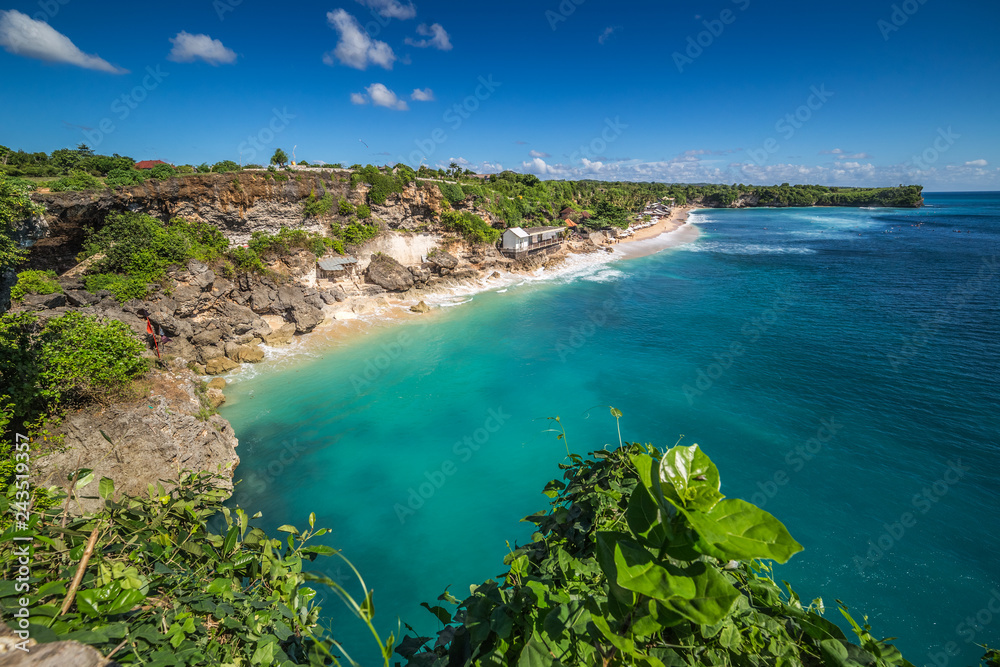 Panorama view Balangan Beach in Bali, Indonesia