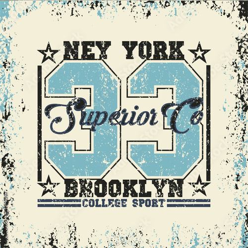 sport t-shirt, NYC vintage graphic, original sports emblem