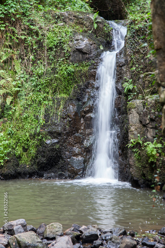 Waterfall in the forest near Mortain in France