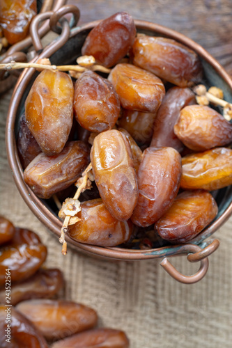 Authentic Tunisian Deglet Nour dried dates with soft honey-like taste