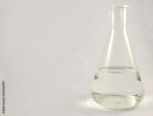 Erlenmeyer flask with liquid