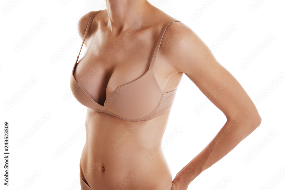 Breast of a young woman