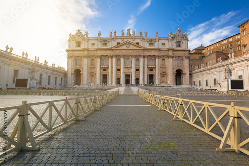 Architecture of the Saint Peter Basilica in Vatican city