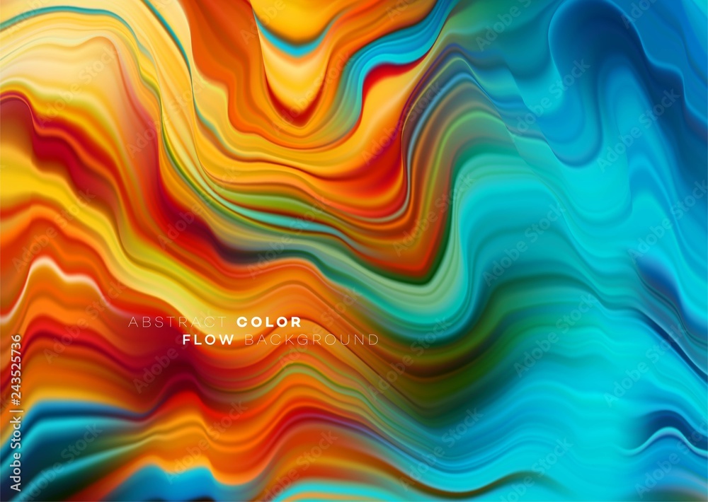 Modern colorful flow poster. Wave Liquid shape in black color background. Art design for your design project. Vector illustration Modern colorful flow poster. Wave Liquid shape in black color background. Art design for your design project. Vector illustration