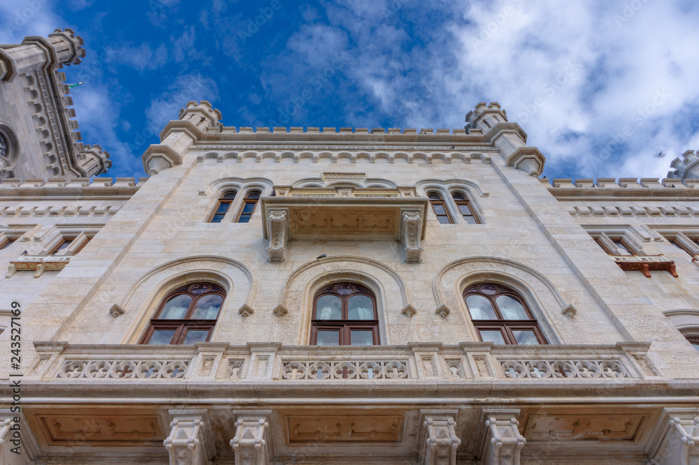 Detail of Miramare castle, Trieste, Italy