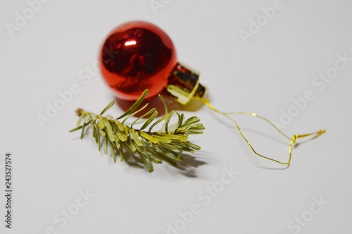 christmas decoration on white background