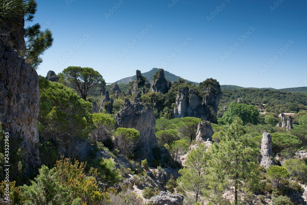 Rocks carved naturally in the circus of Moureze in France. Rocks carved naturally in the circus of Moureze in France.