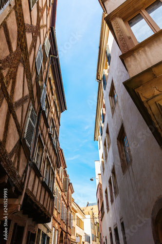 road in the old town of Strasbourg, France