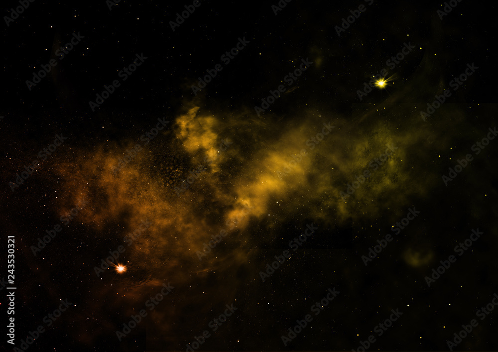 Being shone nebula. 3D rendering Being shone nebula. 3D rendering