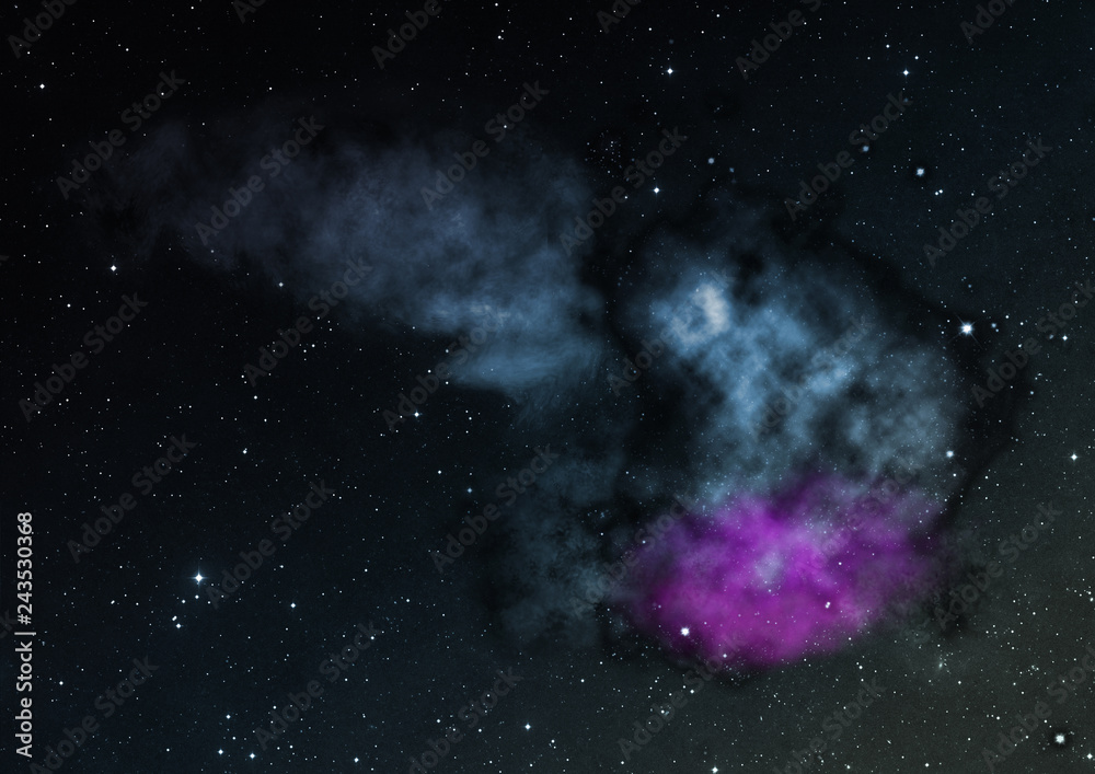 Small part of an infinite star field. 3D rendering Small part of an infinite star field. 3D rendering