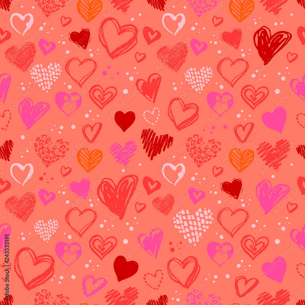 Seamless pattern with hearts Seamless pattern with hearts
