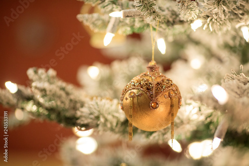 golden Christmas tree ball